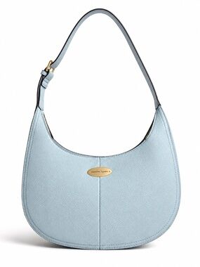 NWT Nanette Lepore Ice Blue Hobo Shoulder Bag Floral Lining Zip Pockets Vegan